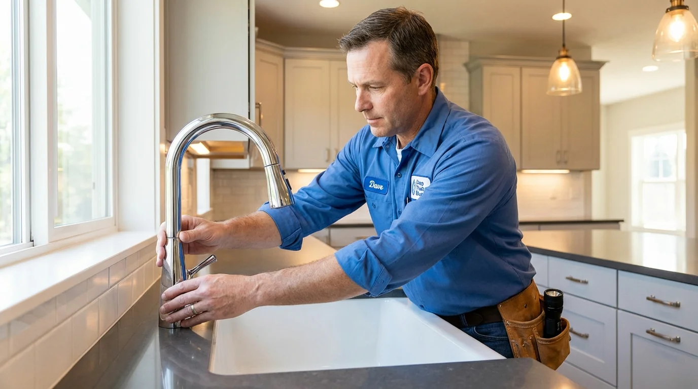 Kitchen faucet installation by Johns Plumbing LLC in Holdenville